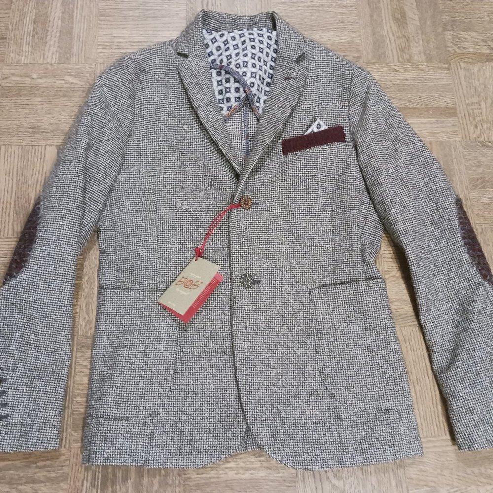 New BOB knit pattern blazer jacket Size 46it made in italy